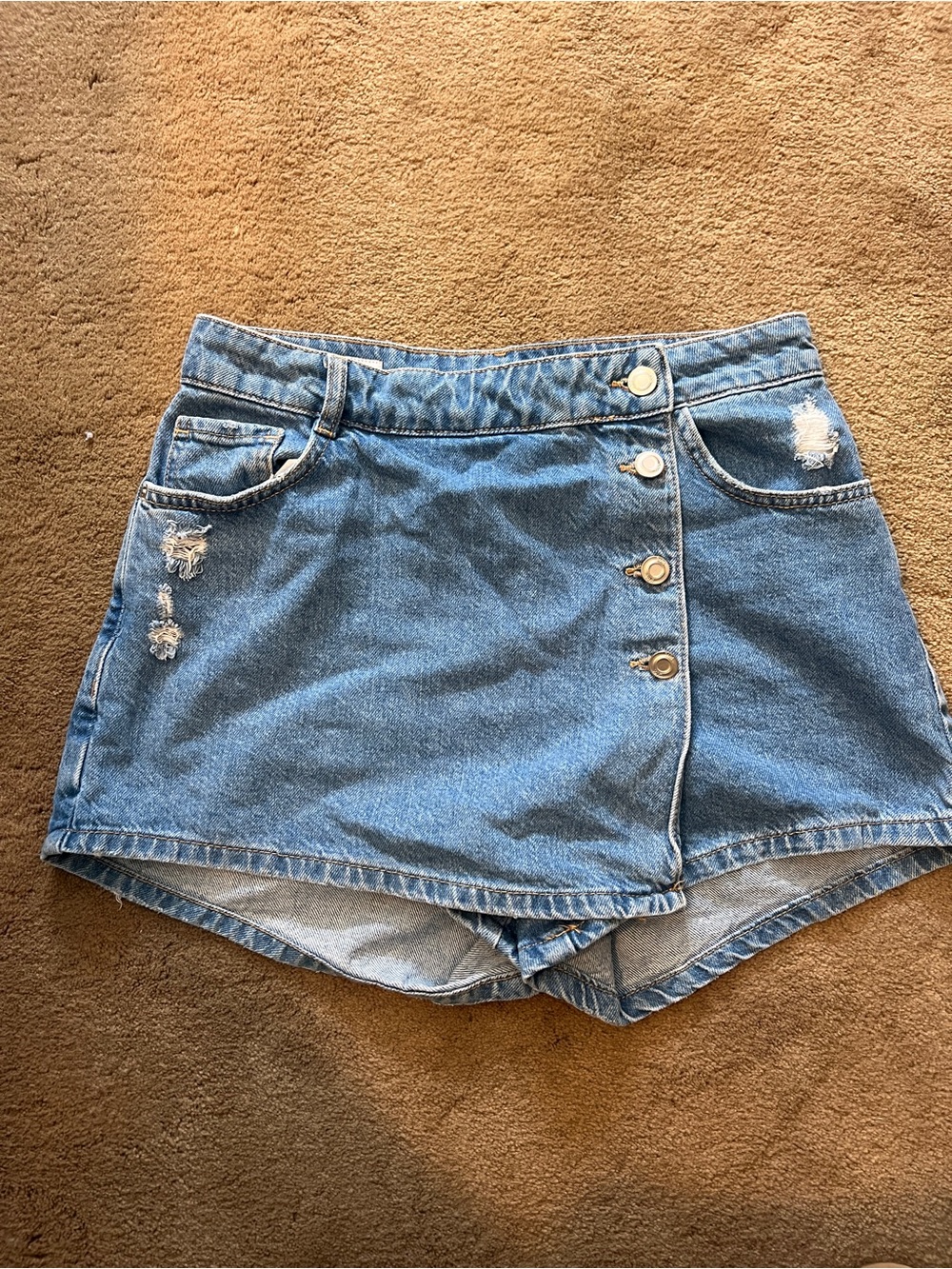 Zara Medium Denim Wrap Skort